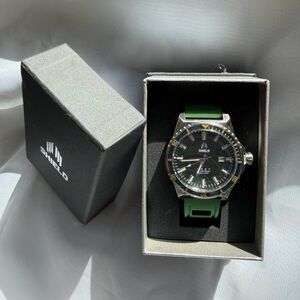 Shield Diving Watch with Green Band